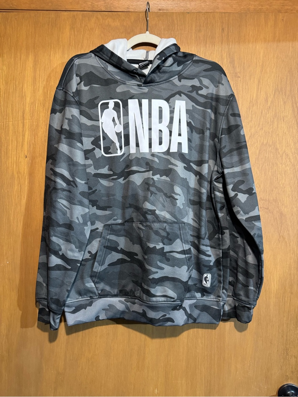 NBA Men's Gray Black Camouflage Pullover Hoodie